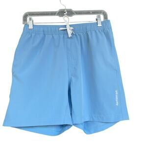 Bamboo Ave Shorts Mens Medium Blue Swim Trunks Eco Recycled Drawstring Pocket